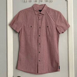 Mens Armani Exchange button down shirt in pink in size S